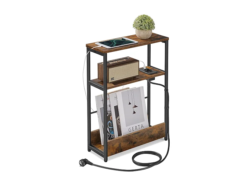 Parya Home Table d'appoint Smale avec bloc d'alimentation