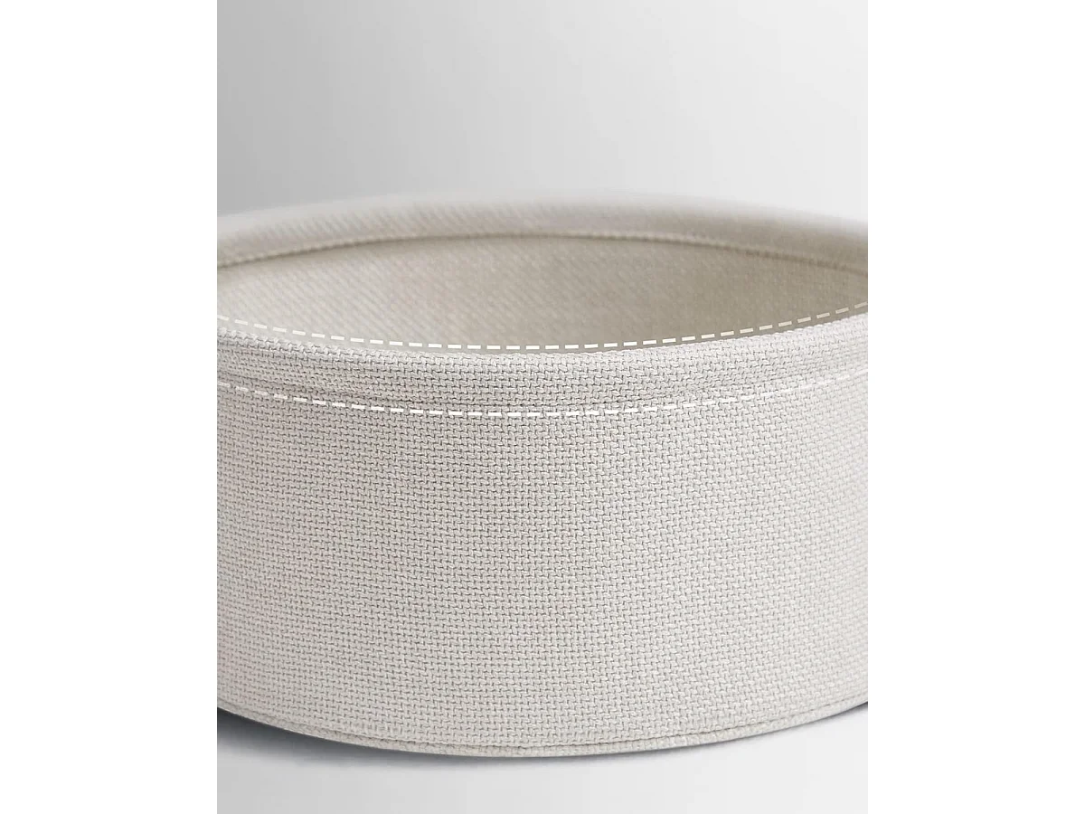 Bout de canapé rond avec panier de rangement - H51 cm