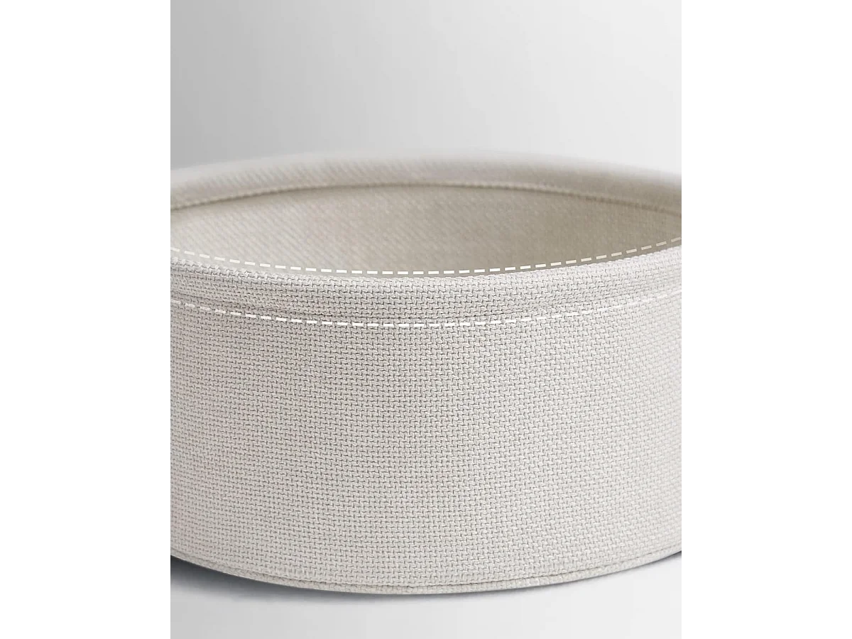 Bout de canapé rond avec panier de rangement - H51 cm