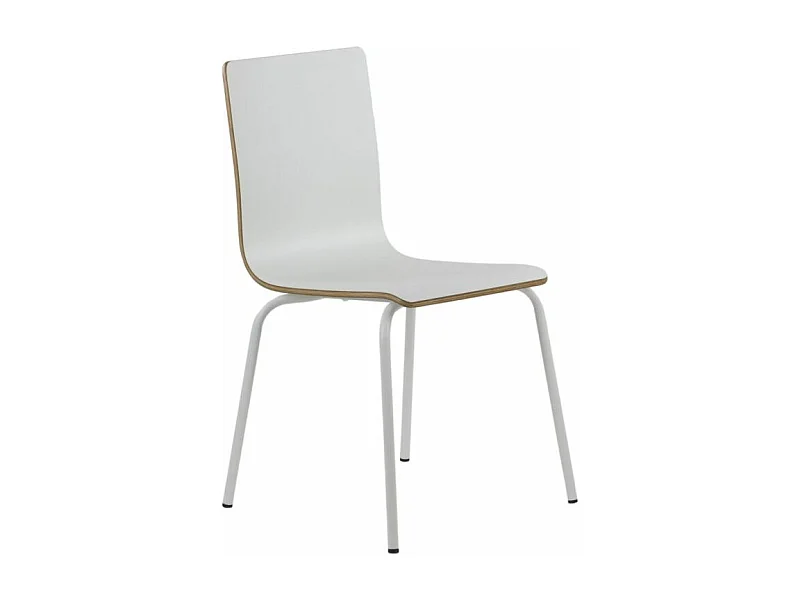 Krzesło ze sklejki laminowanej WERDI B białe