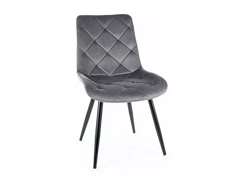 Krzesło tapicerowane RALPH VELVET szare
