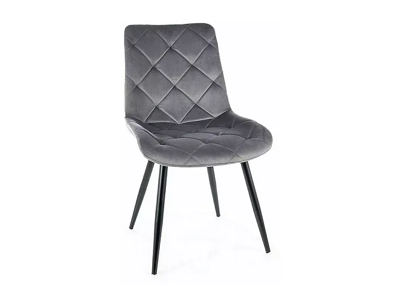 Krzesło tapicerowane RALPH VELVET szare