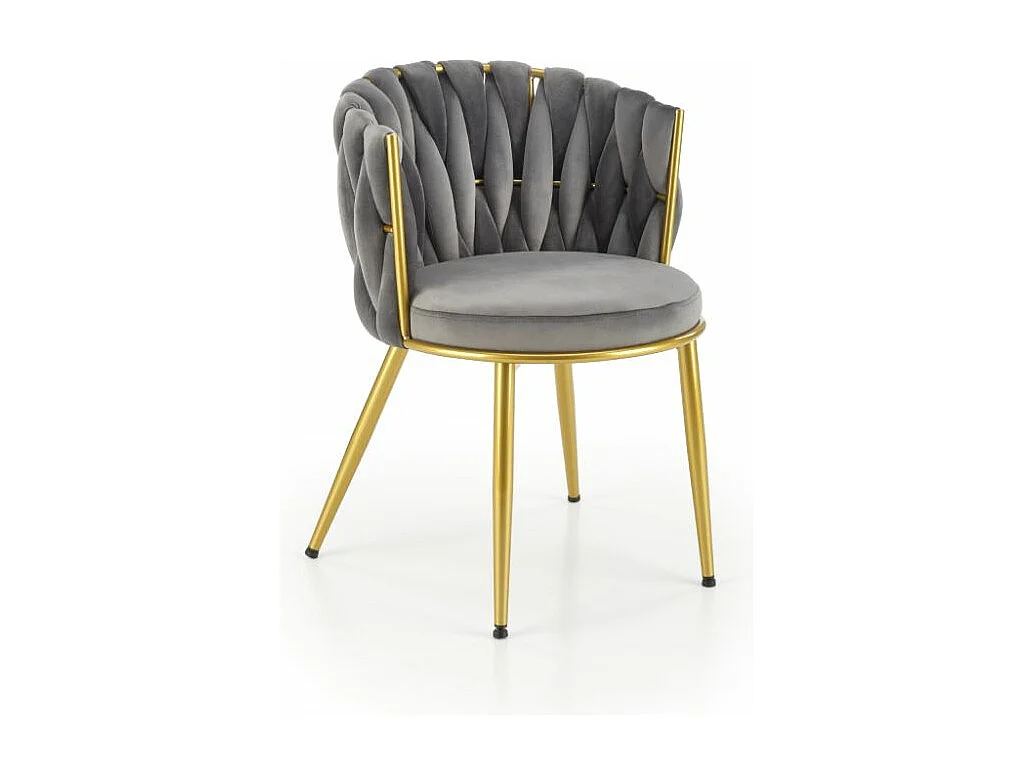 Krzesło tapicerowane K517 VELVET szare