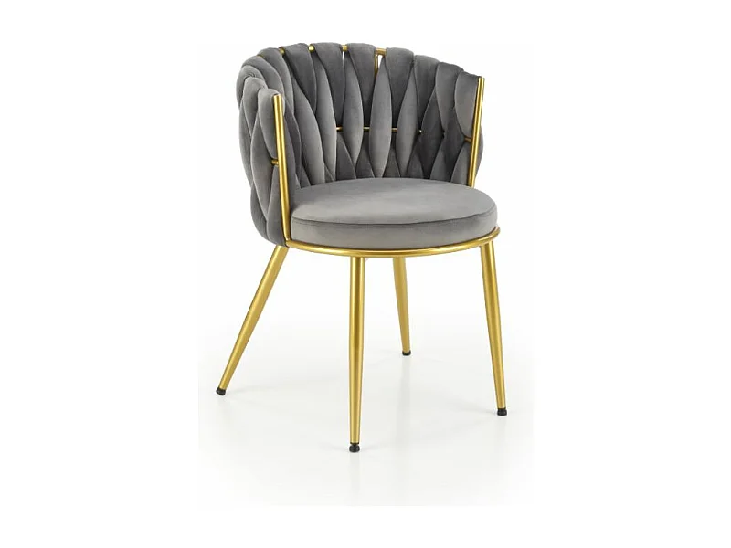 Krzesło tapicerowane K517 VELVET szare