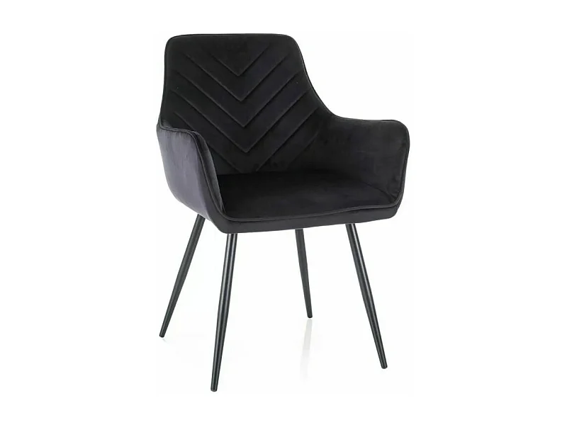 Krzesło tapicerowane FIG VELVET czarne