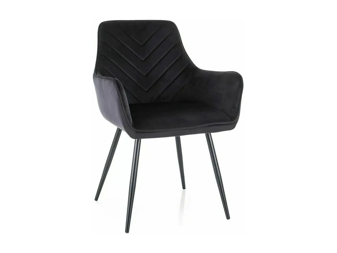 Krzesło tapicerowane FIG VELVET czarne