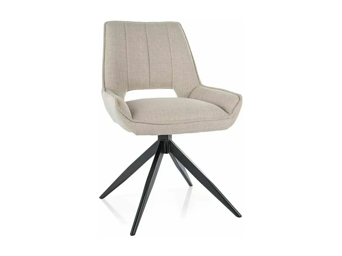 Krzesło tapicerowane TELLO BJORN jasnobeżowe obracane