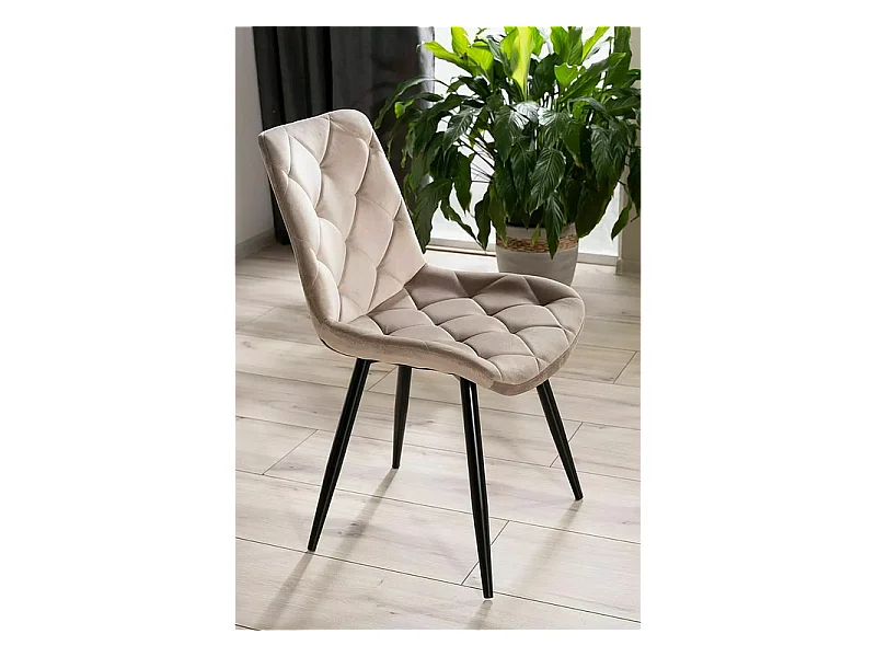 Krzesło tapicerowane RALPH VELVET ciemnobeżowe