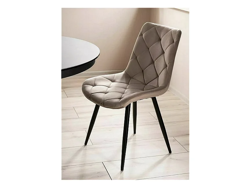 Krzesło tapicerowane RALPH VELVET ciemnobeżowe