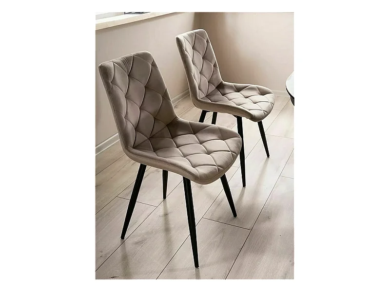 Krzesło tapicerowane RALPH VELVET ciemnobeżowe