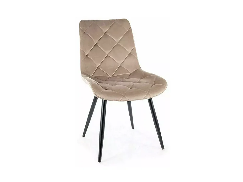 Krzesło tapicerowane RALPH VELVET ciemnobeżowe