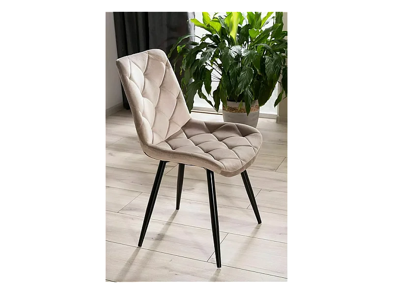 Krzesło tapicerowane RALPH VELVET ciemnobeżowe