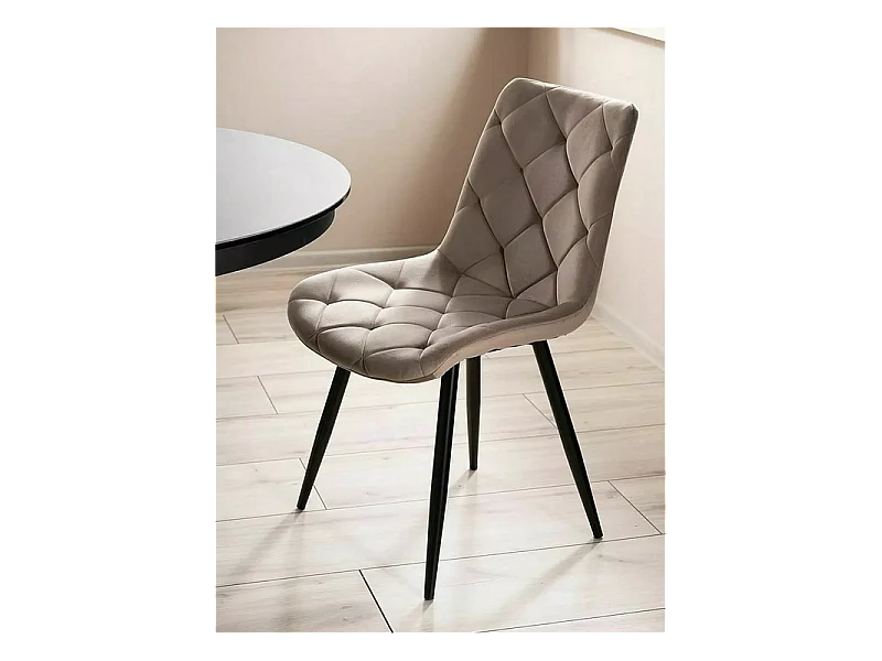 Krzesło tapicerowane RALPH VELVET ciemnobeżowe