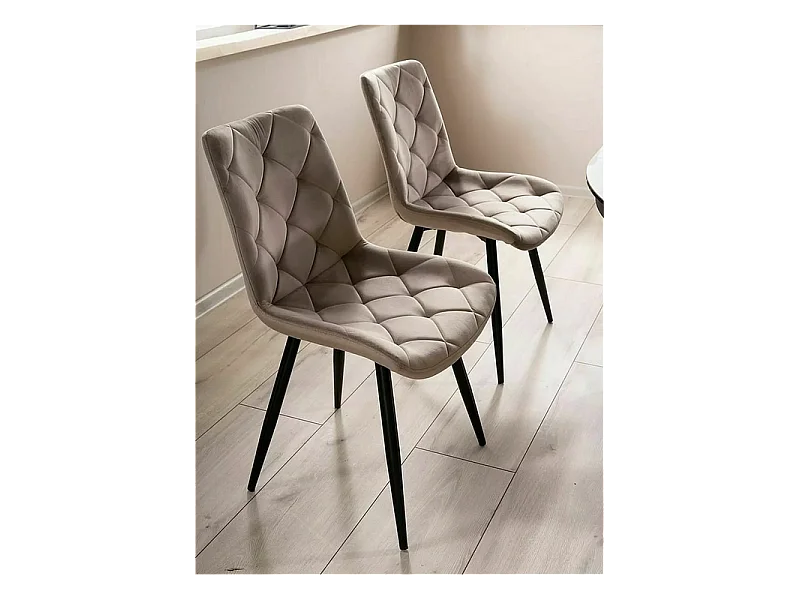 Krzesło tapicerowane RALPH VELVET ciemnobeżowe