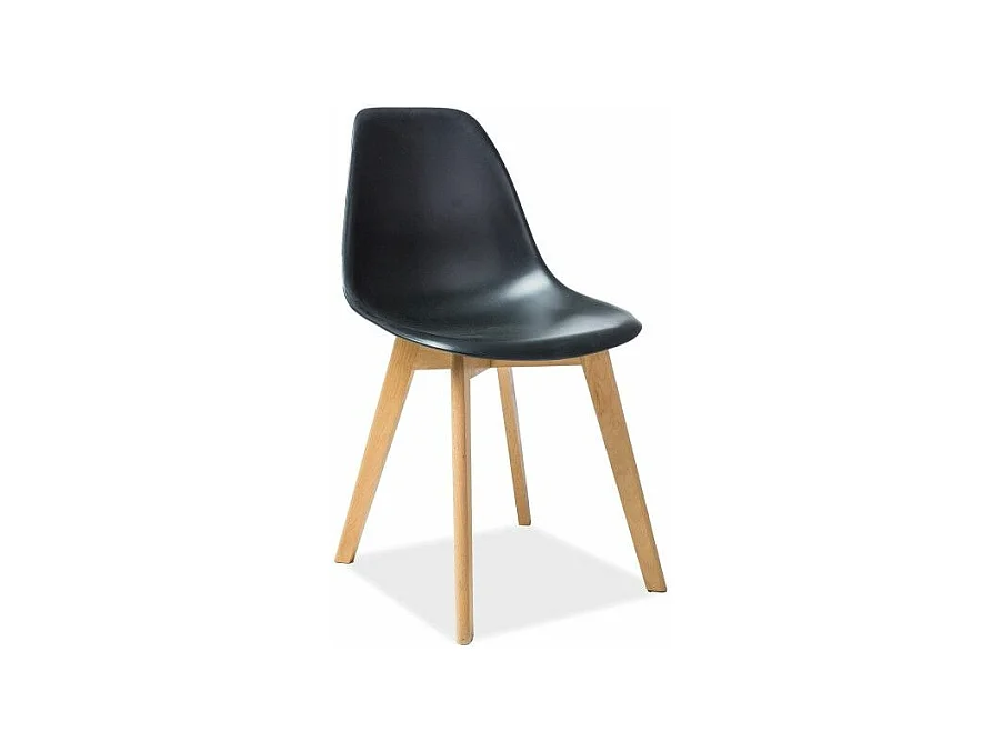 Chaise scandinave - Moris - 46 x 46 x 85 cm - Noir