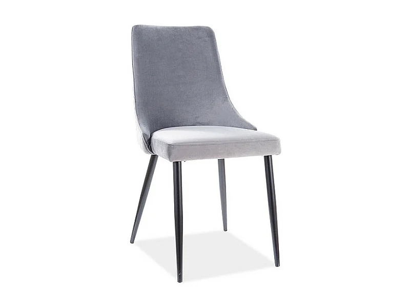 Krzesło PIANO B VELVET szare