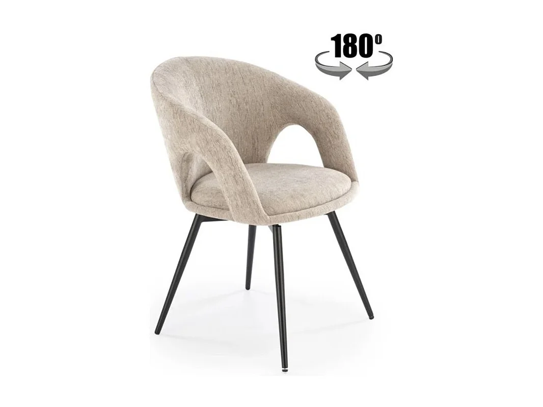 Chaise pivotante en acier 57 x 78 cm