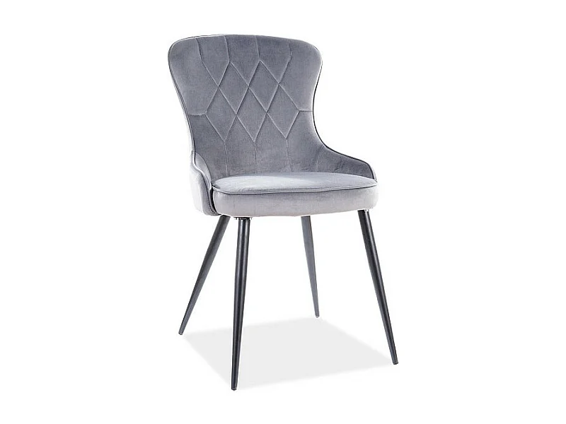 Krzesło LOTUS VELVET szare
