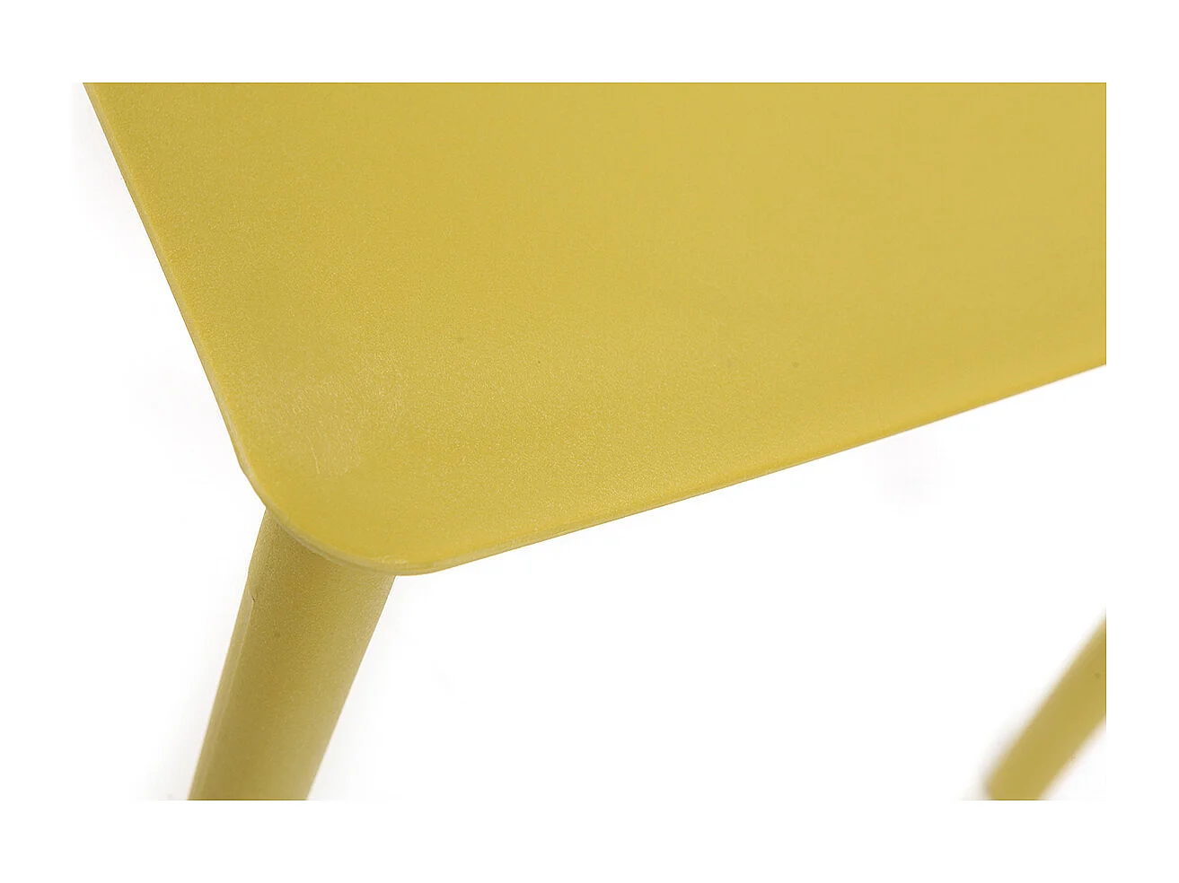 Chaises design empilables jaunes intérieur - extérieur (lot de 2) ANNA