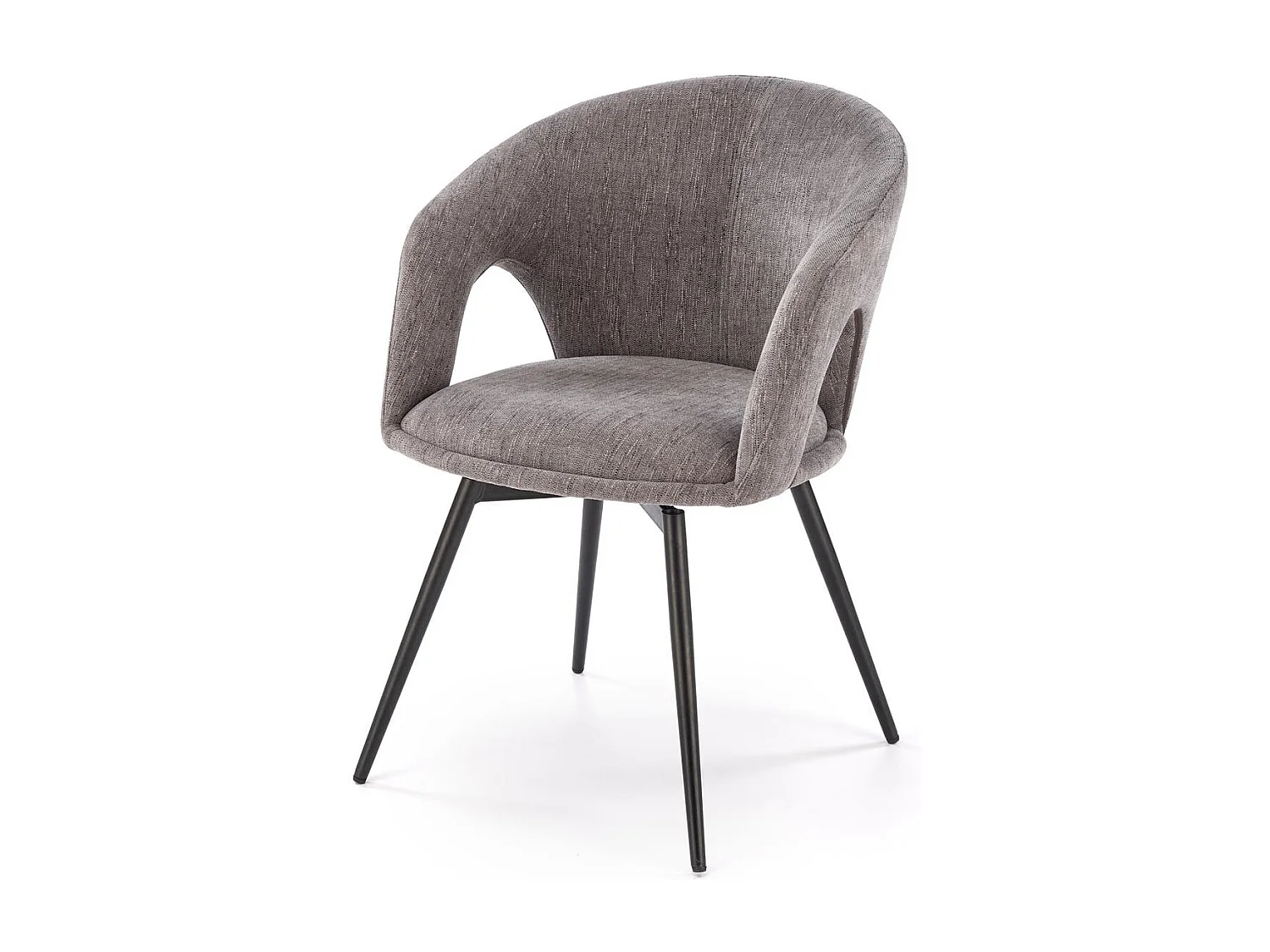 Krzesło tapicerowane K550 szare/czarne obracane