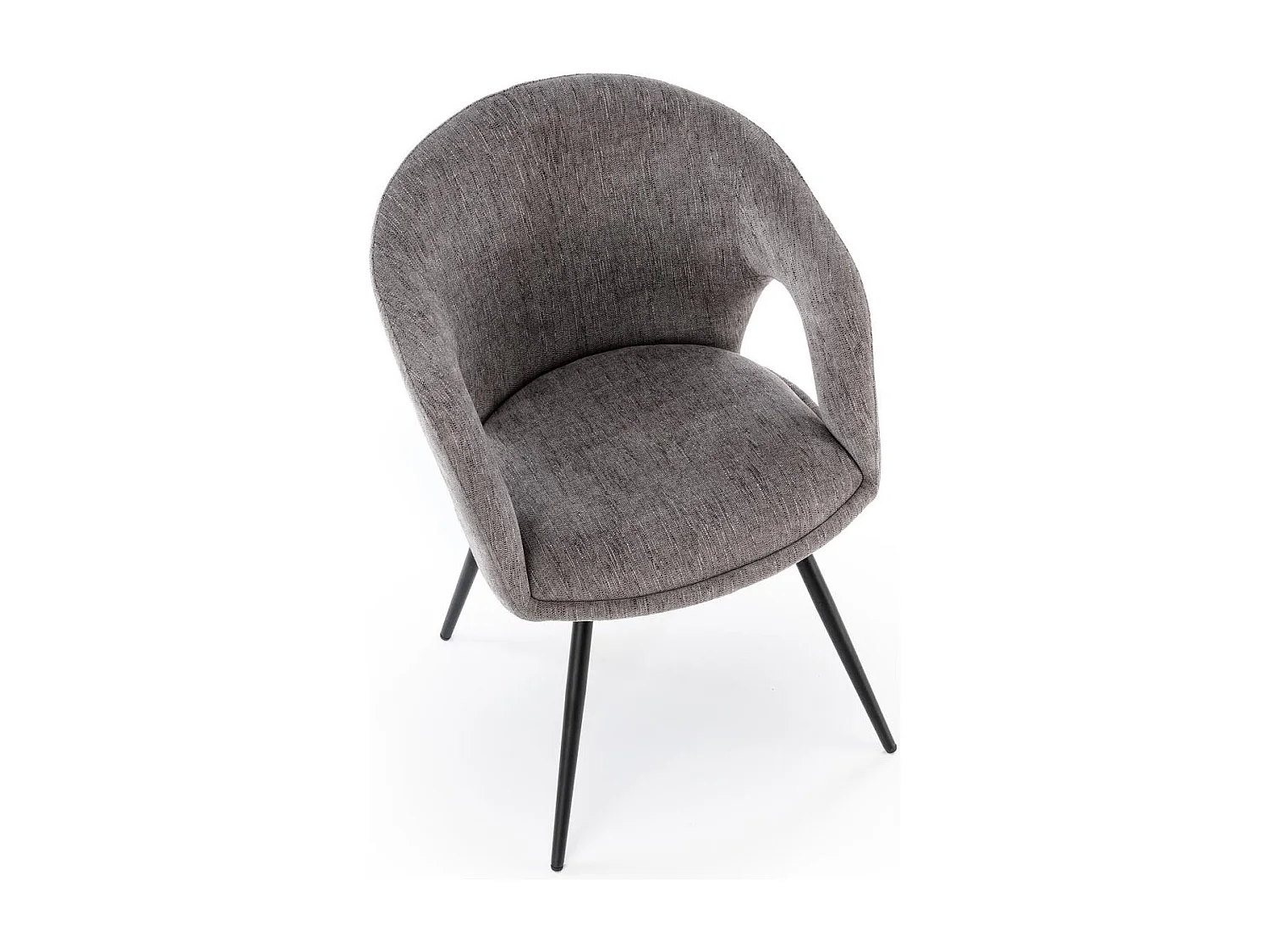 Krzesło tapicerowane K550 szare/czarne obracane