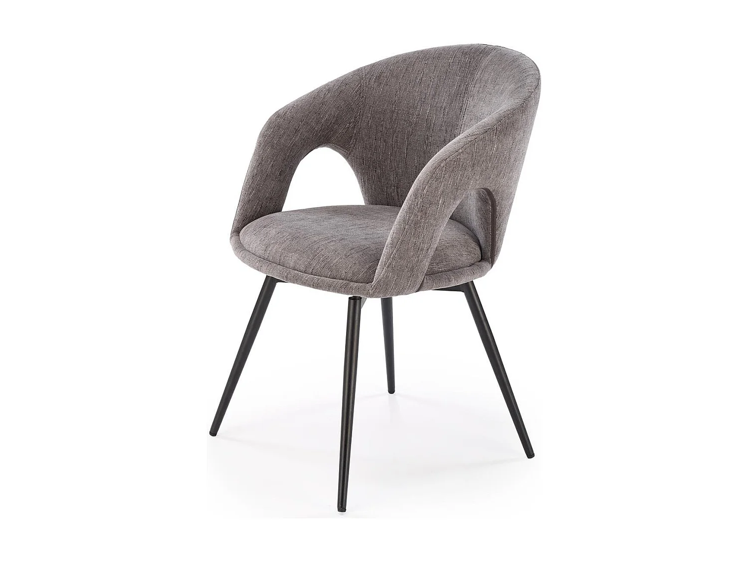 Krzesło tapicerowane K550 szare/czarne obracane