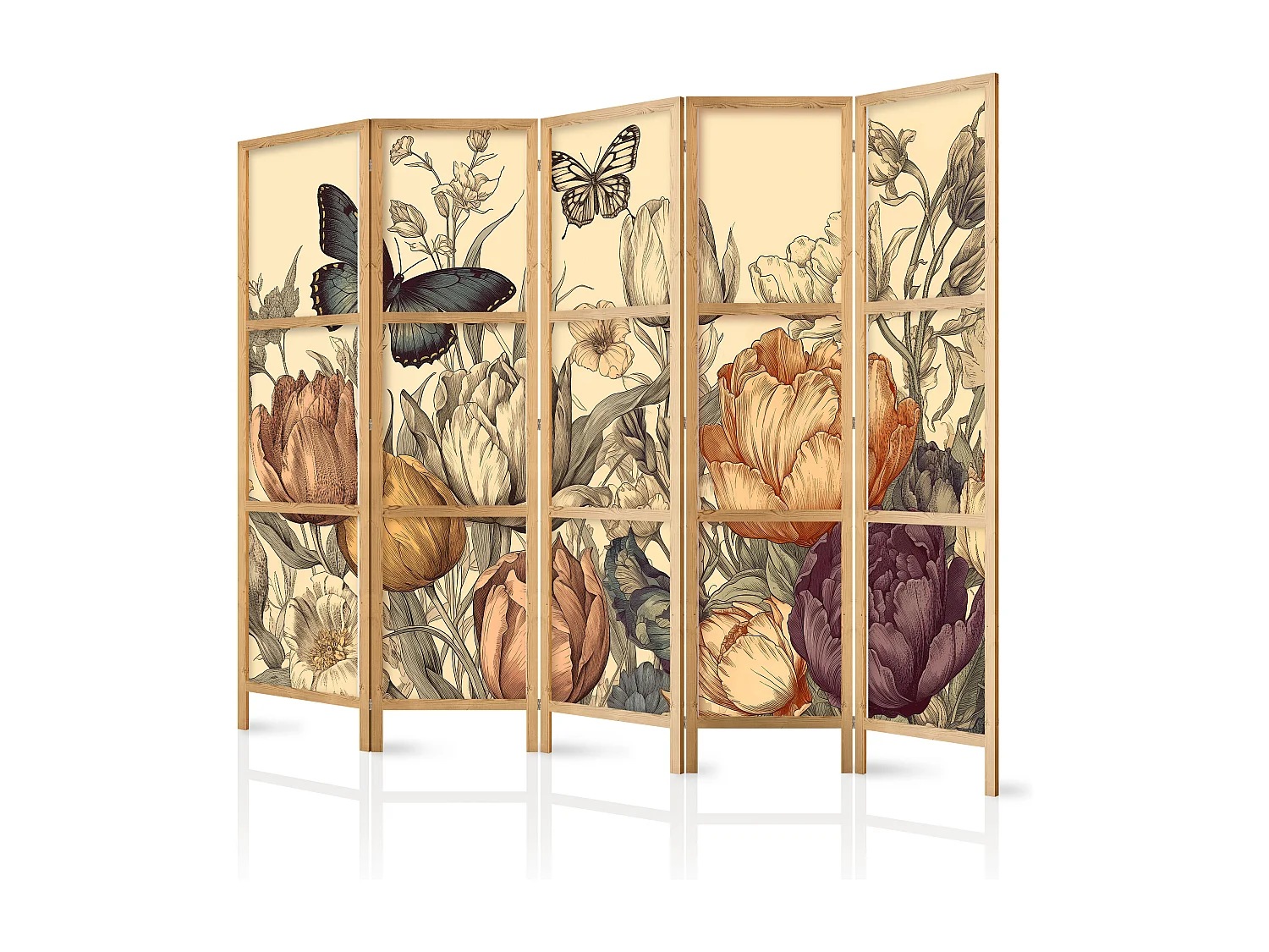 Parawan japoński Artgeist Kwiaty 225 x 172 cm 1 szt