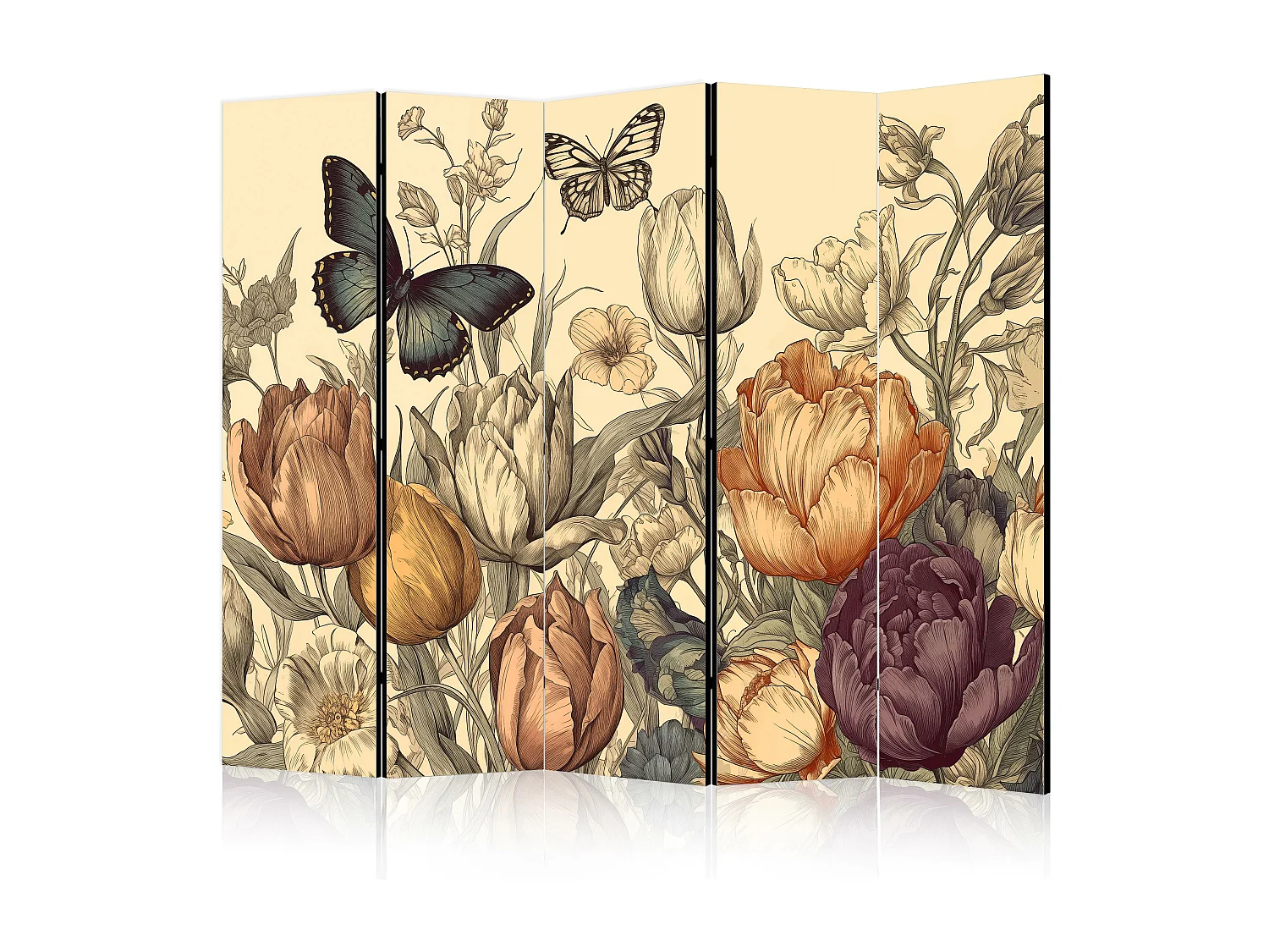 Parawan dwustronny Artgeist Kwiaty 225 x 172 cm 1 szt