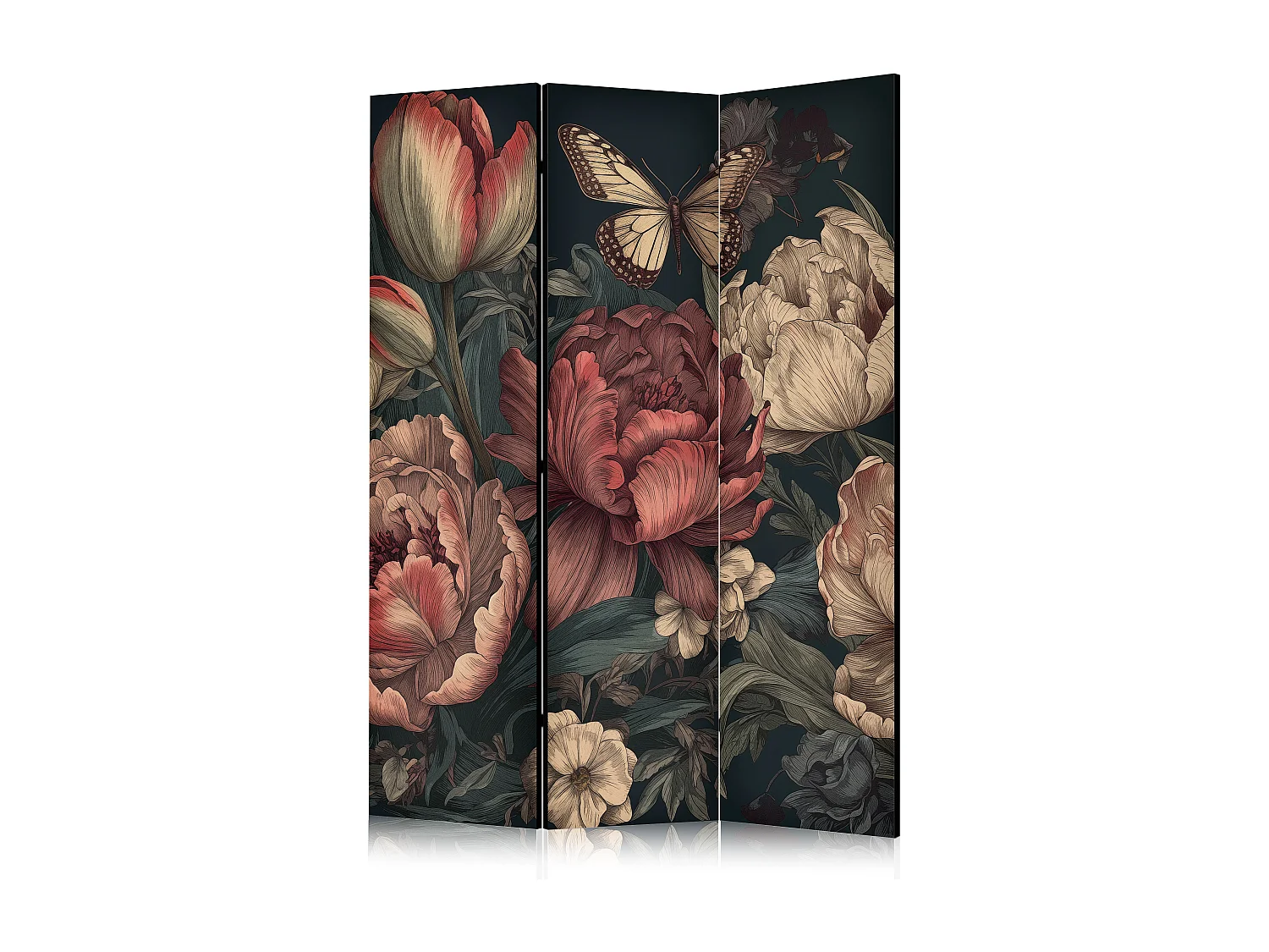 Parawan dwustronny Artgeist Kwiaty 135 x 172 cm 1 szt