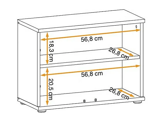 Szafka na buty z siedziskiem ARMARIO dąb sonoma