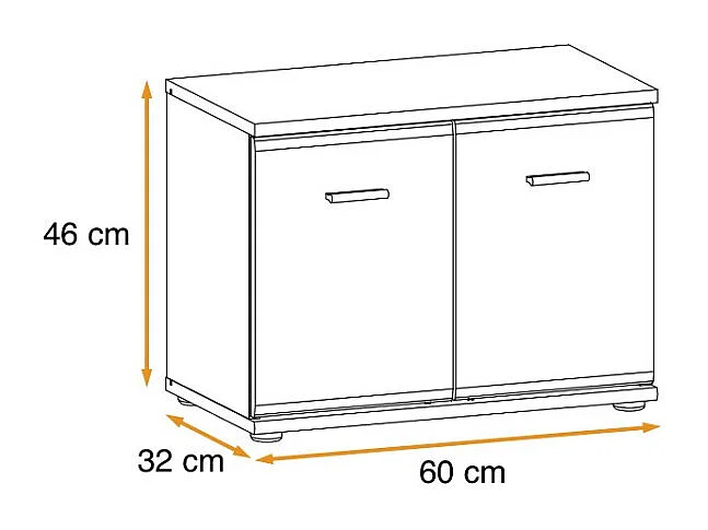 Szafka na buty z siedziskiem ARMARIO dąb sonoma