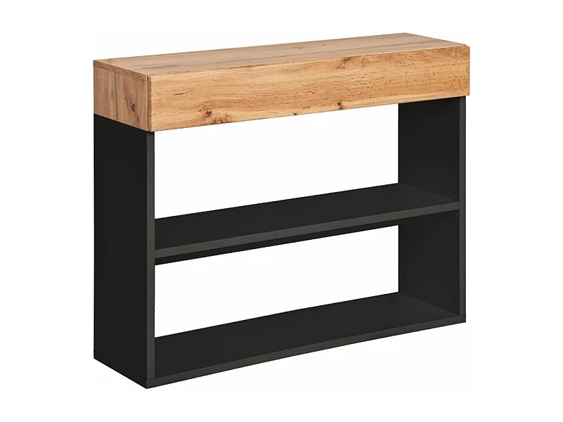 Szafka na buty wisząca EASY 2 czarna/dąb wotan