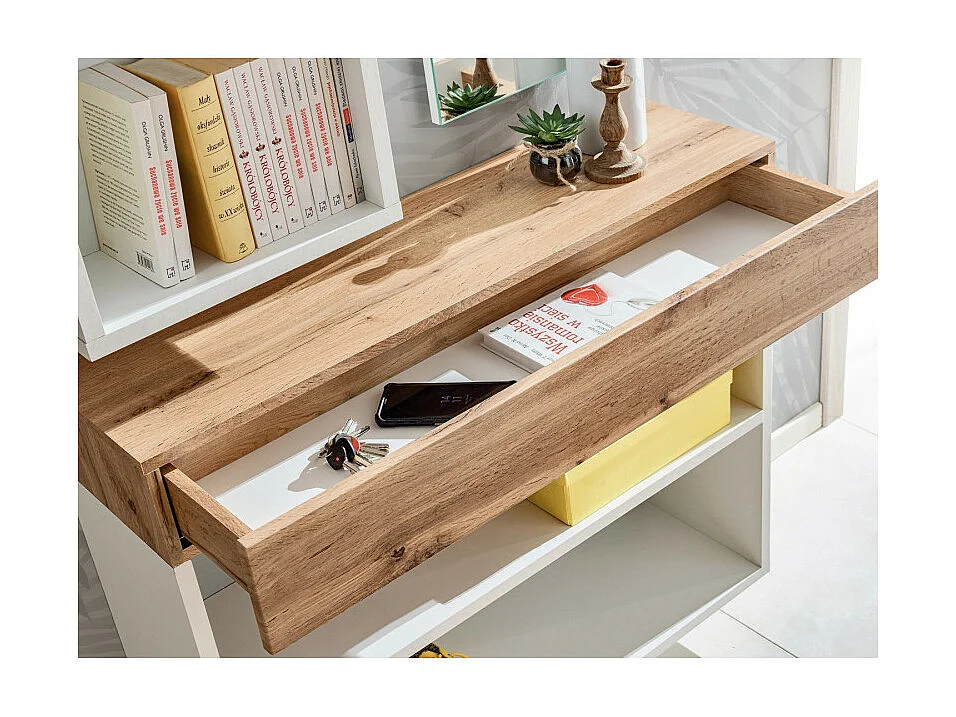 Szafka na buty wisząca EASY 2 czarna/dąb wotan