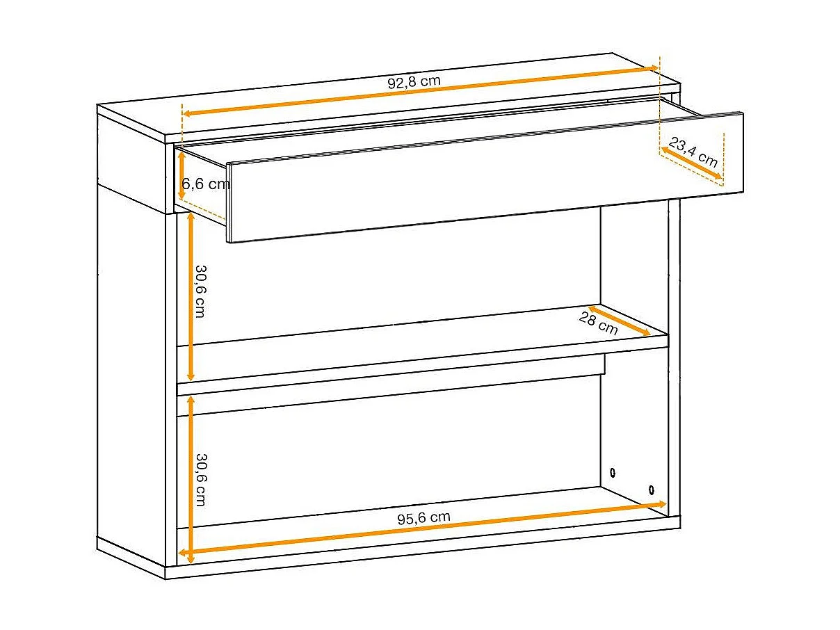 Szafka na buty wisząca EASY 2 czarna/dąb wotan