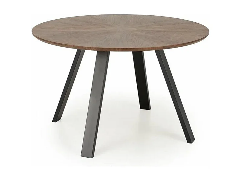 Stół okrągły DANILO 120x120 orzechowy/czarny