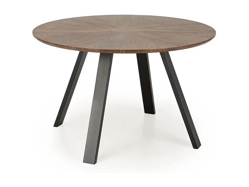 Stół okrągły DANILO 120x120 orzechowy/czarny