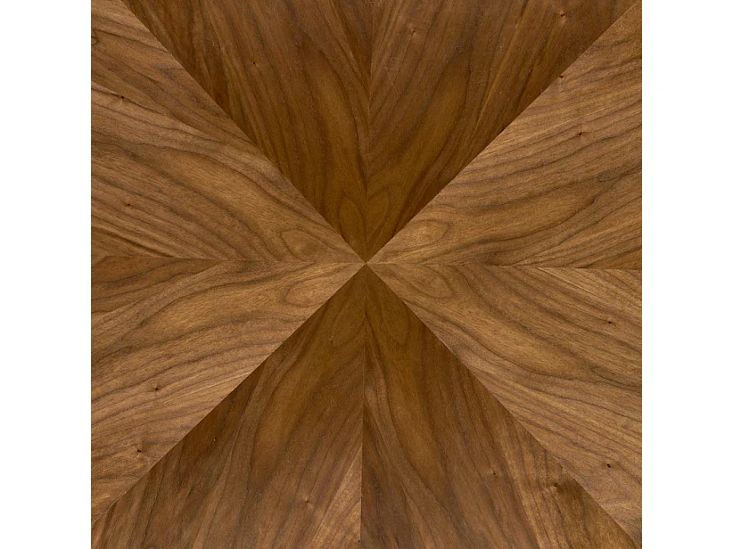 Stół okrągły DANILO 120x120 orzechowy/czarny