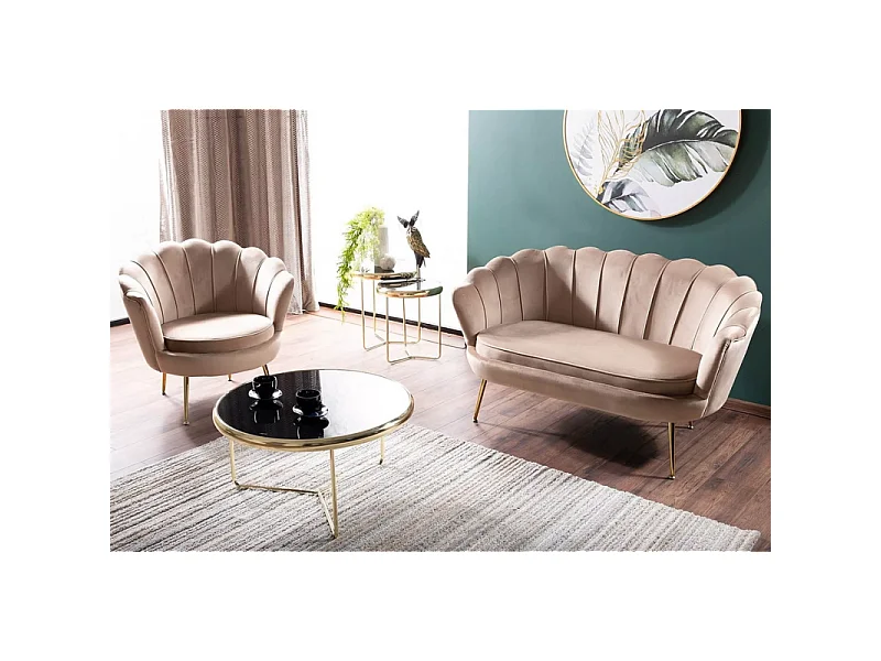 Sofa CAMELLIA 2 VELVET beżowa