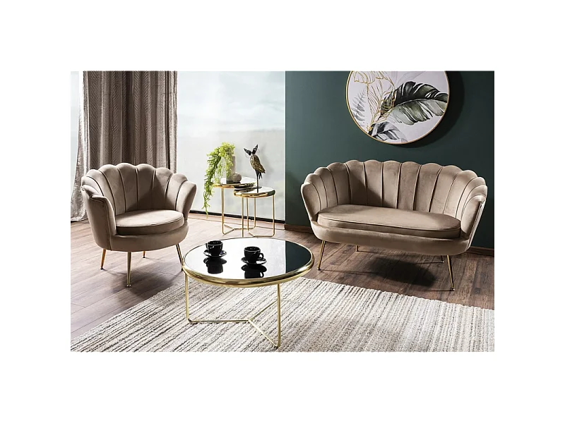 Sofa CAMELLIA 2 VELVET beżowa