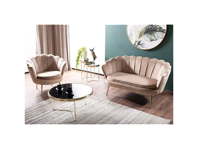 Sofa CAMELLIA 2 VELVET beżowa