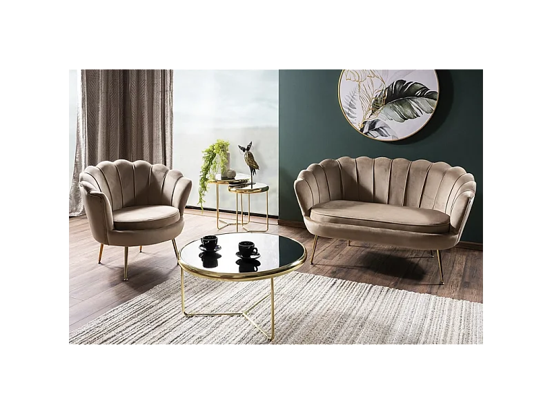 Sofa CAMELLIA 2 VELVET beżowa
