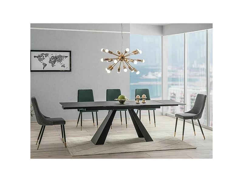 Stół rozkładany SALVADORE 120(180)x80 czarny mat