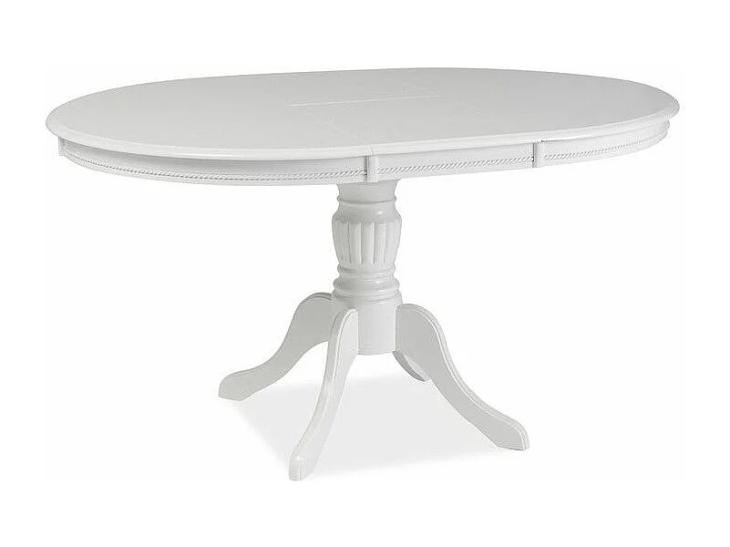 Table extensible - Olivia - L 106 x l 141 x H 76 cm - Blanc