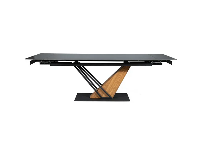 Stół rozkładany GENESIS 180(240)x90 czarny marmur/jesion