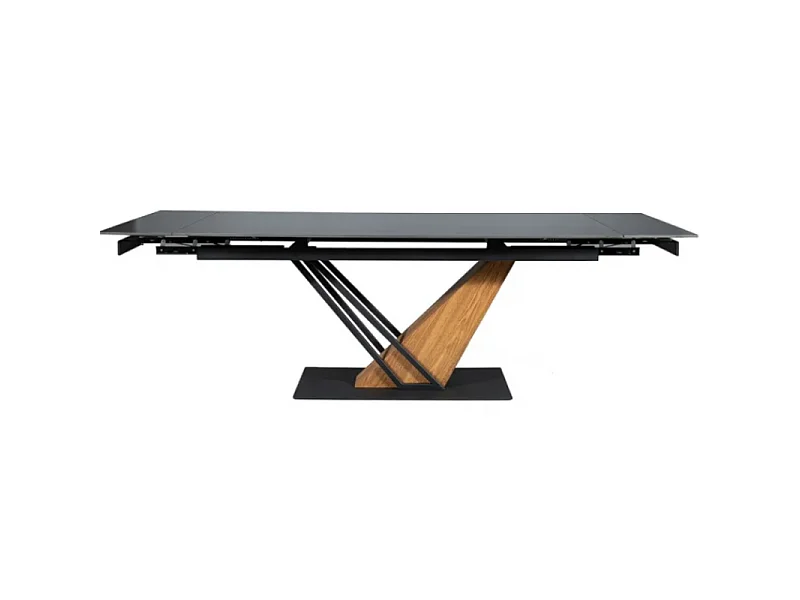 Stół rozkładany GENESIS 180(240)x90 czarny marmur/jesion