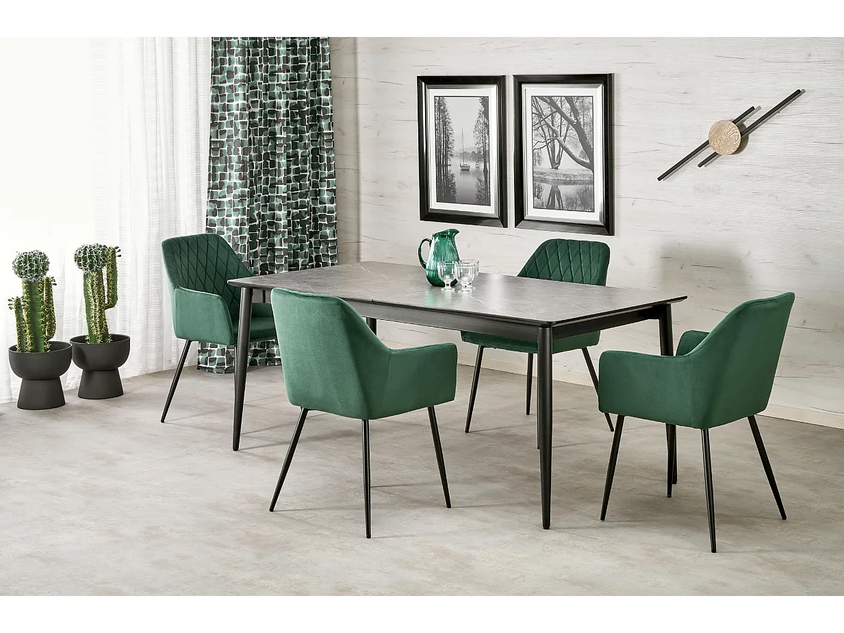 Tavolo allungabile per 6/10 persone grigio 180/260x90 cm