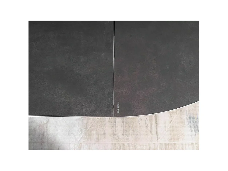 Stół rozkładany PORTO CERAMIC 120(160)x120 ciemnoszary/czarny mat