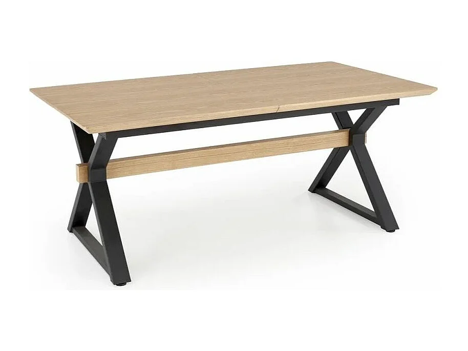 Stół rozkładany HENRY 180(300)x100 dąb naturalny/czarny