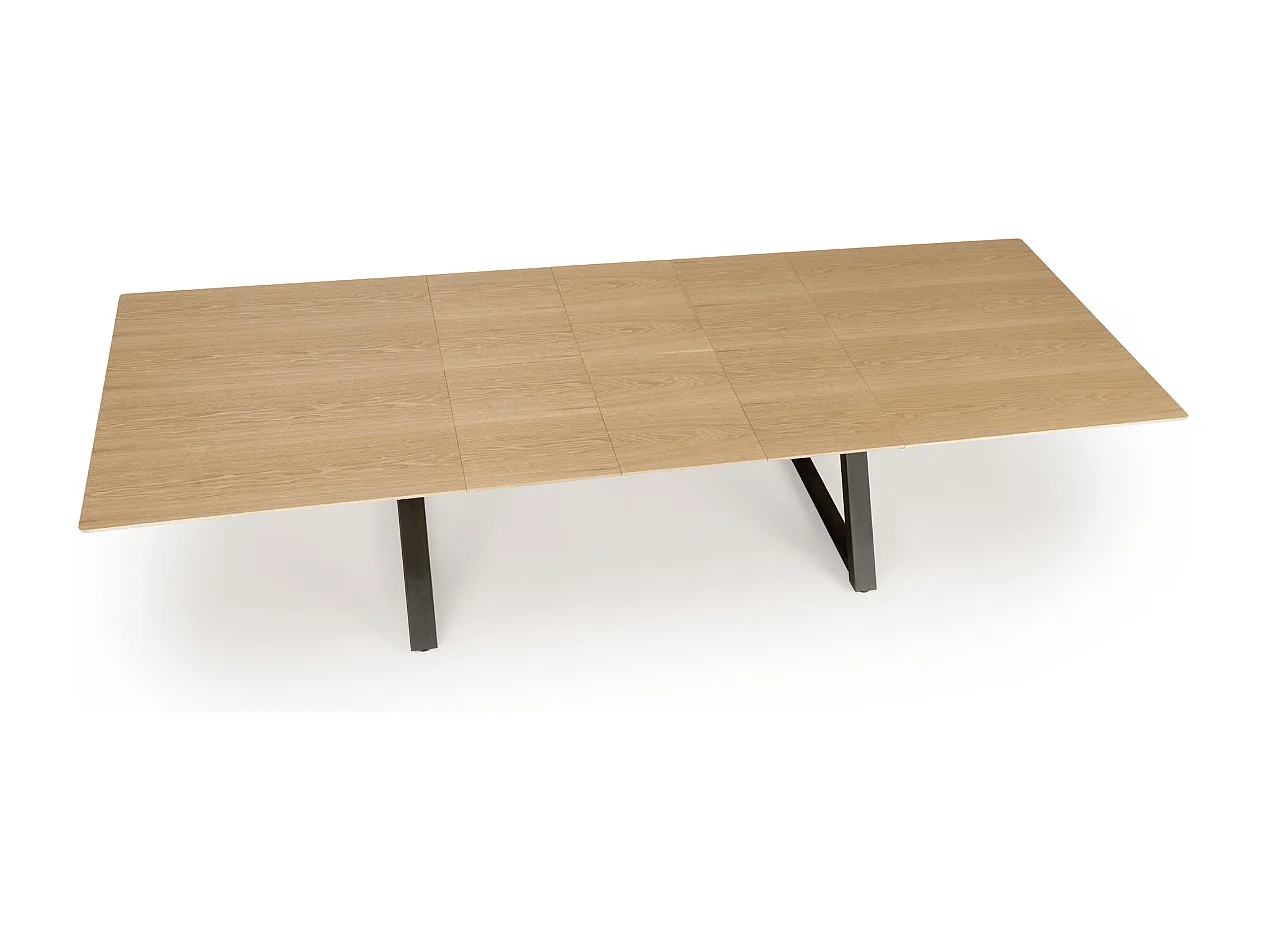 Stół rozkładany HENRY 180(300)x100 dąb naturalny/czarny