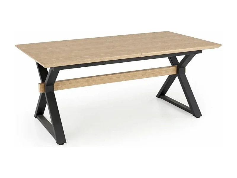 Stół rozkładany HENRY 180(300)x100 dąb naturalny/czarny
